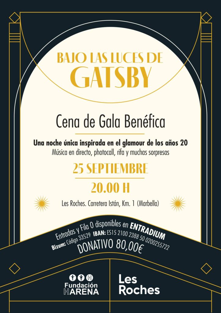 cartel bajo las luces de gatsby